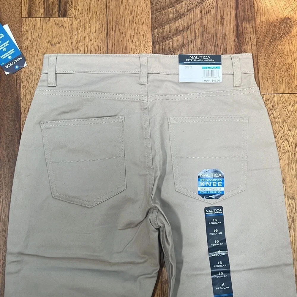 NWT Nautica School Uniform Boy’s Khaki Pants Size 16